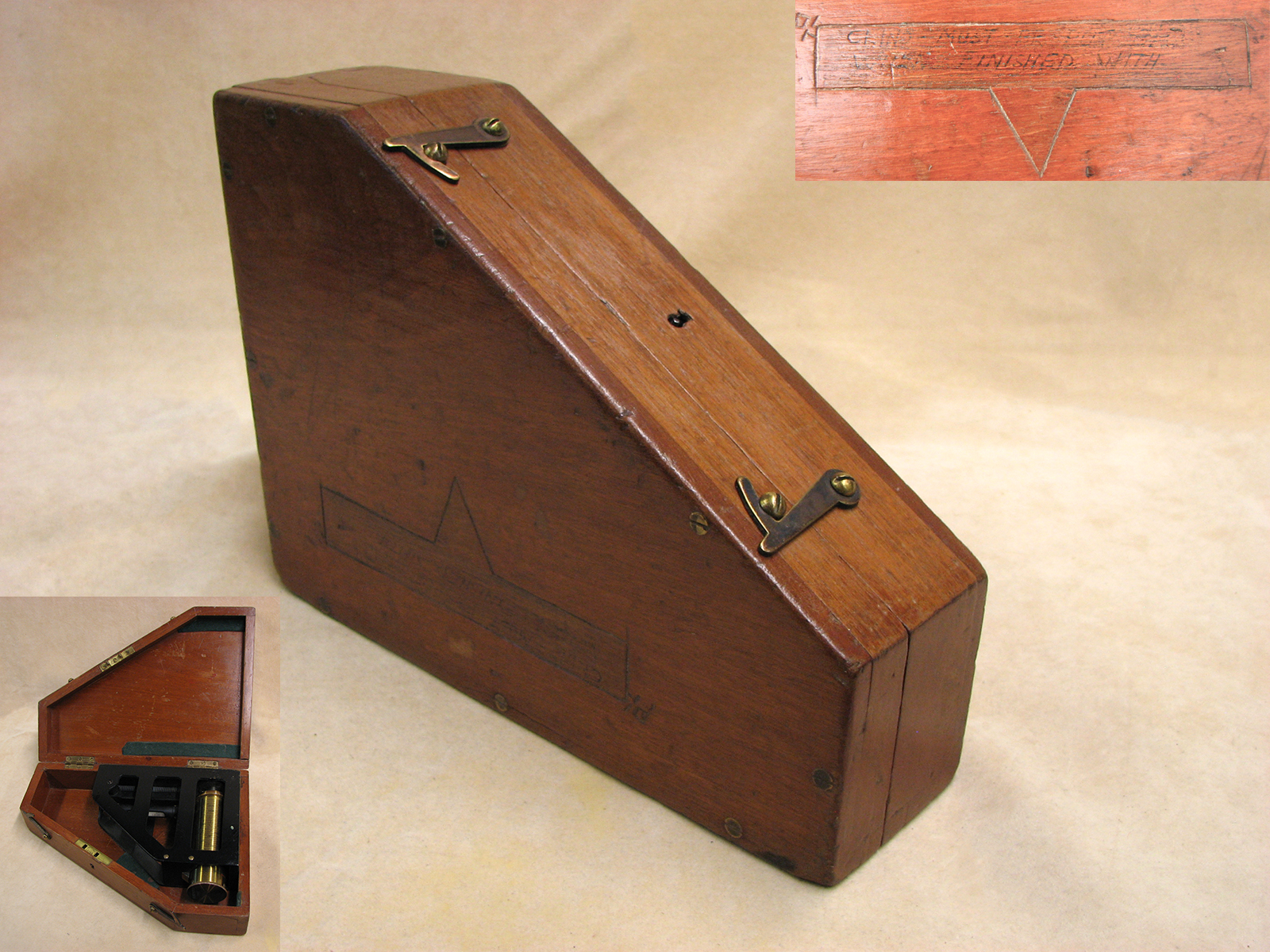 Large WW2 Military clinometer by E R Watts & Son
